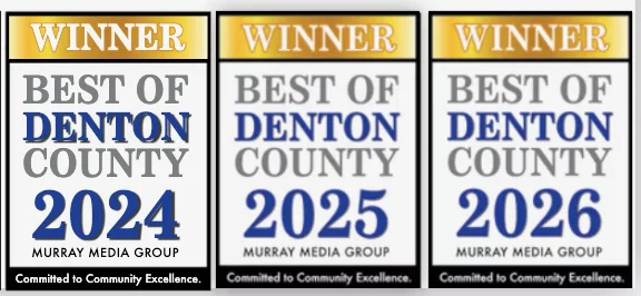 Best of Denton County · 3× Winner (2024–2026)